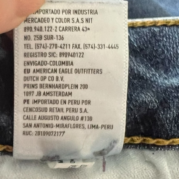 American Eagle Jeans Women's Size 26x28 Flex Skinny Blue Denim Medium Wash - Picture 5 of 9